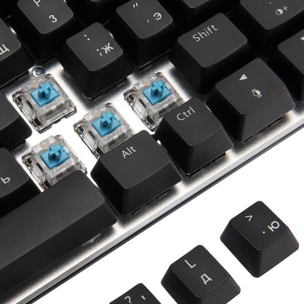 Docooler Mechanical Keyboard Gaming E-Sport LED Colorful Keyboard 82 Keys RGB USB Wired Anti-Ghosting for PC Notebook Laptop Desktop AJAZZ