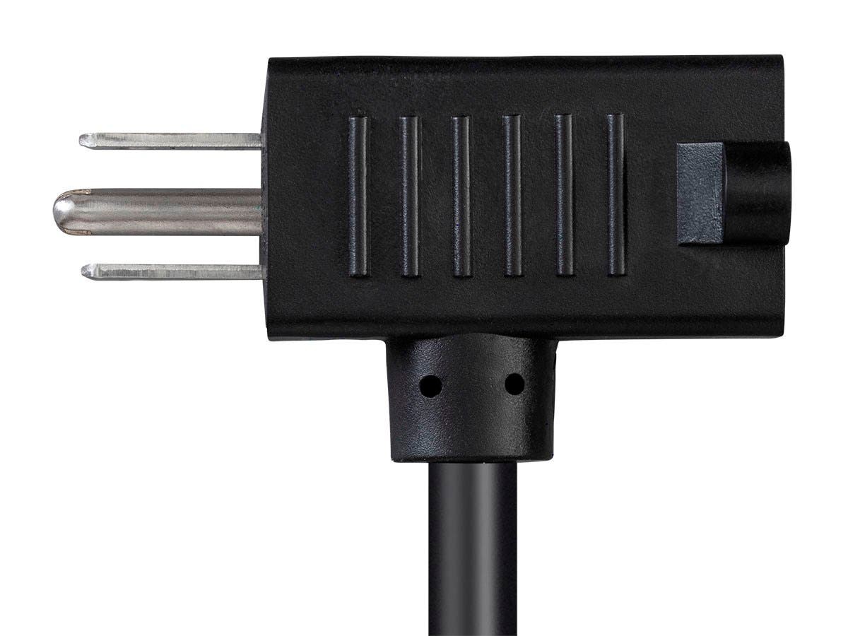 Monoprice Piggyback Extension Cord - 6 Feet - Black | NEMA 5-15P/R to IEC 60320 C13, 16AWG, 13A, SJT, 125V