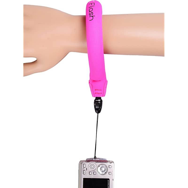 Camera Float 2pack Floating Strap for Underwater GoPro Panasonic Lumix Nikon AW110 Canon D20 D30 Fujifilm Olympus Tough Floats Your Device Pink Green 1 Year Warranty