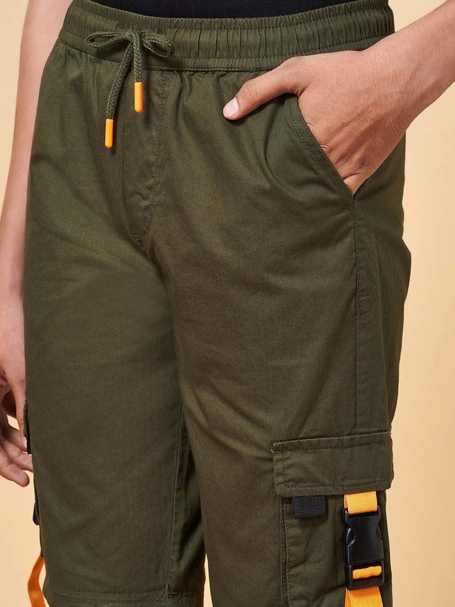 Coolsters by Pantaloons Kids Olive Cotton Regular Fit Shorts