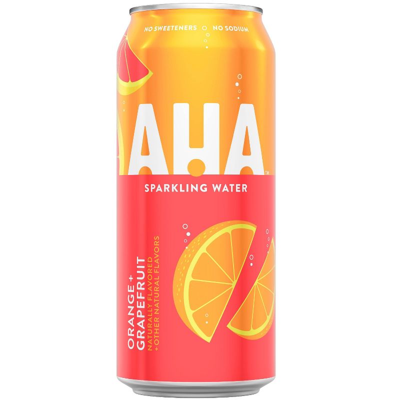 AHA Orange + Grapefruit Sparkling Water - 16 fl oz Can
