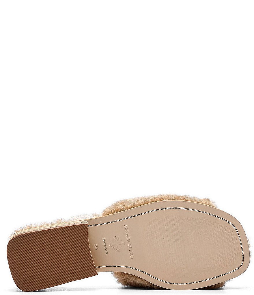 Donald Pliner Leslie Shearling Square Toe Slides