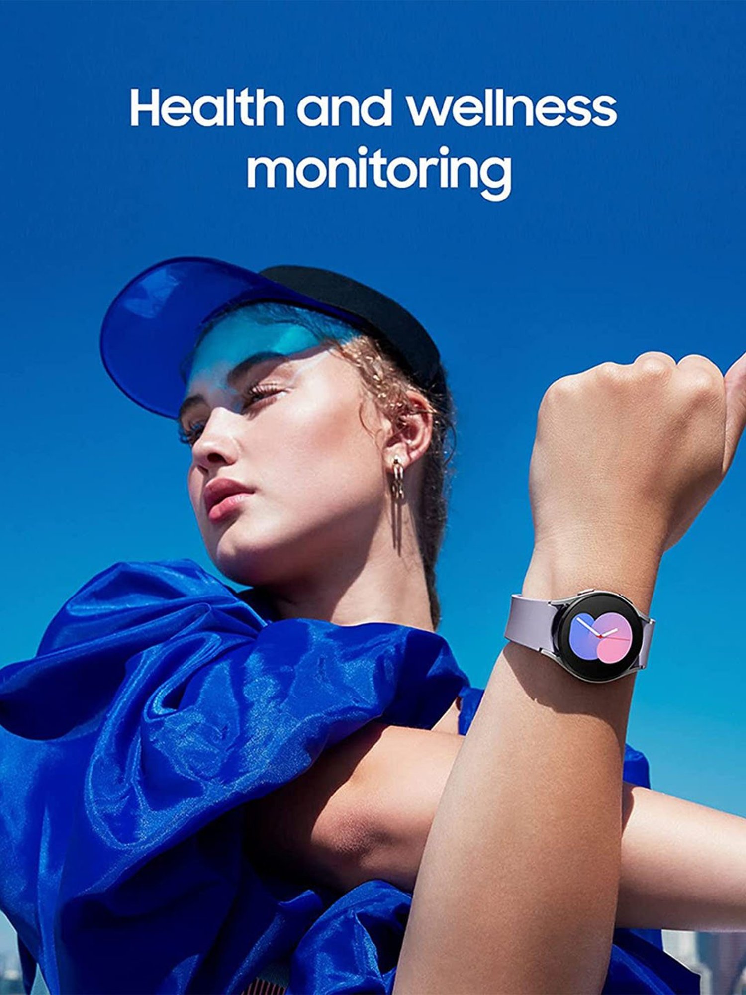 Samsung Galaxy Watch 5 LTE 40 mm, Compatible with Android Only (Silver with Purple Strap)