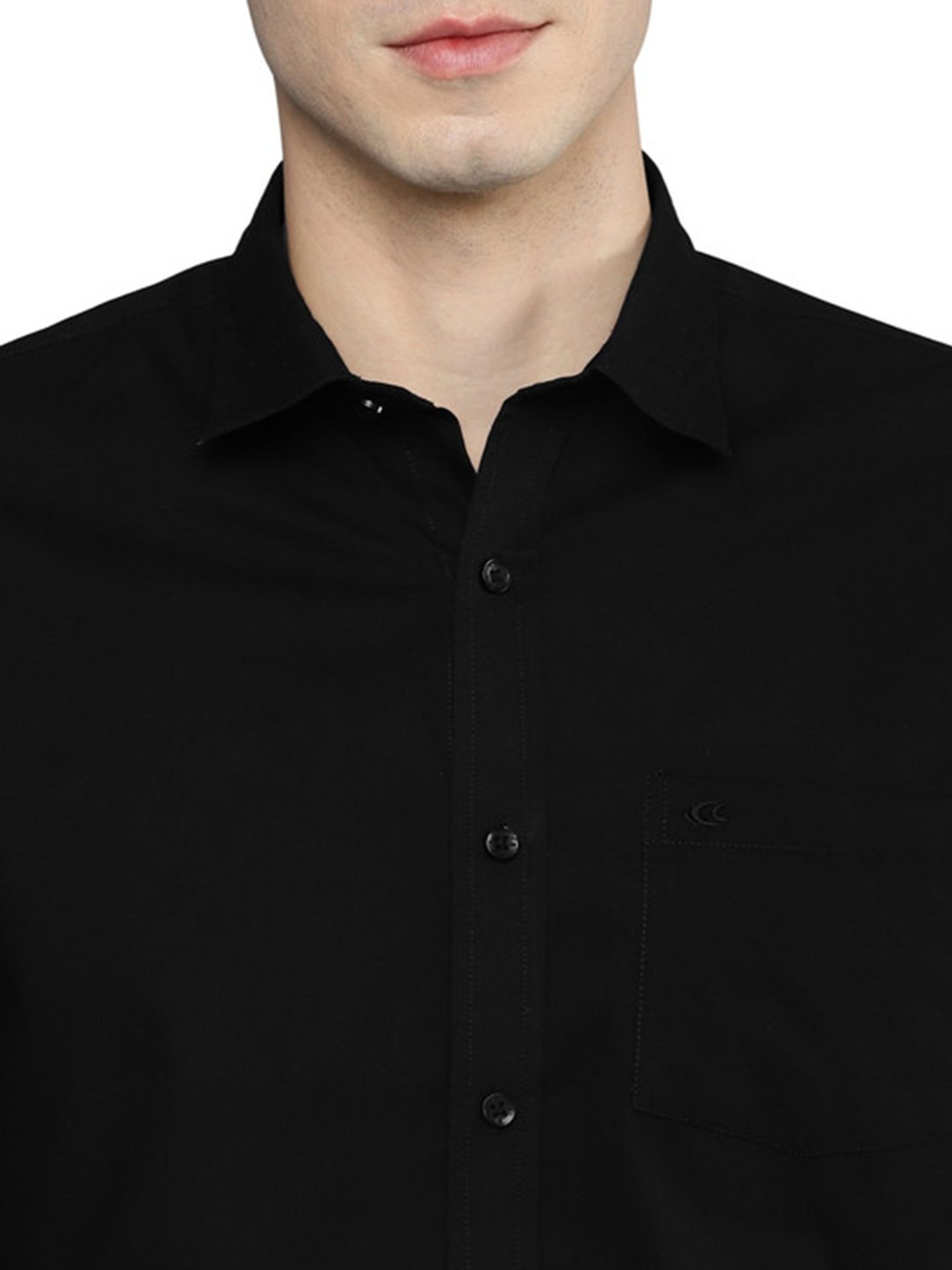Allen Cooper Black Regular Fit Shirt