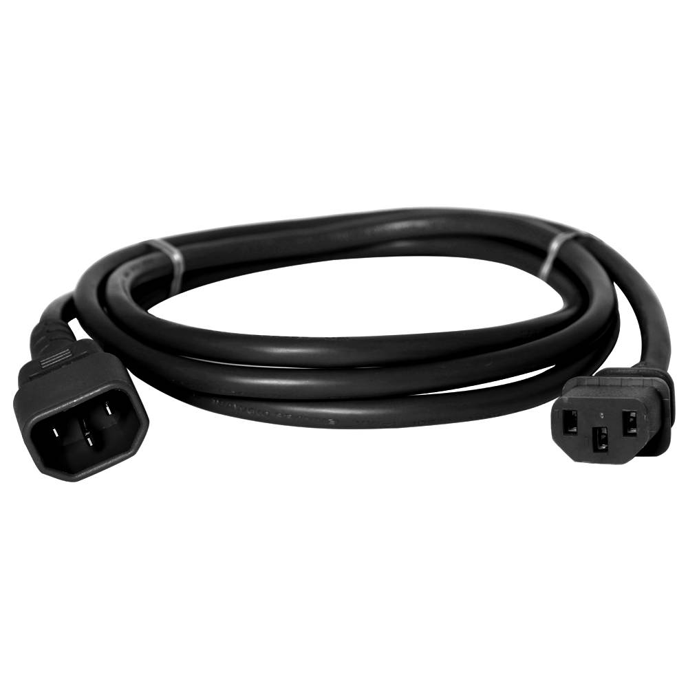 Ironbox C14 to C13 Connector Power Cord - 1 Foot - Blue - 10A/250V - 18/3 SJT - IBX-2817-01