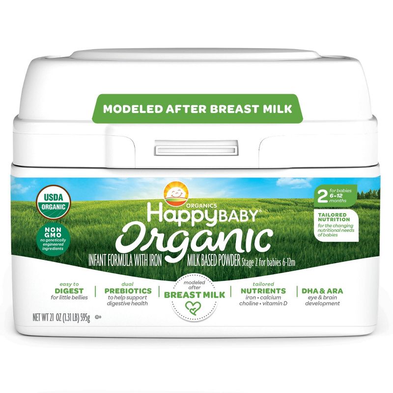 Happy Baby Stage 2 Infant Formula with Iron Powder - 21oz