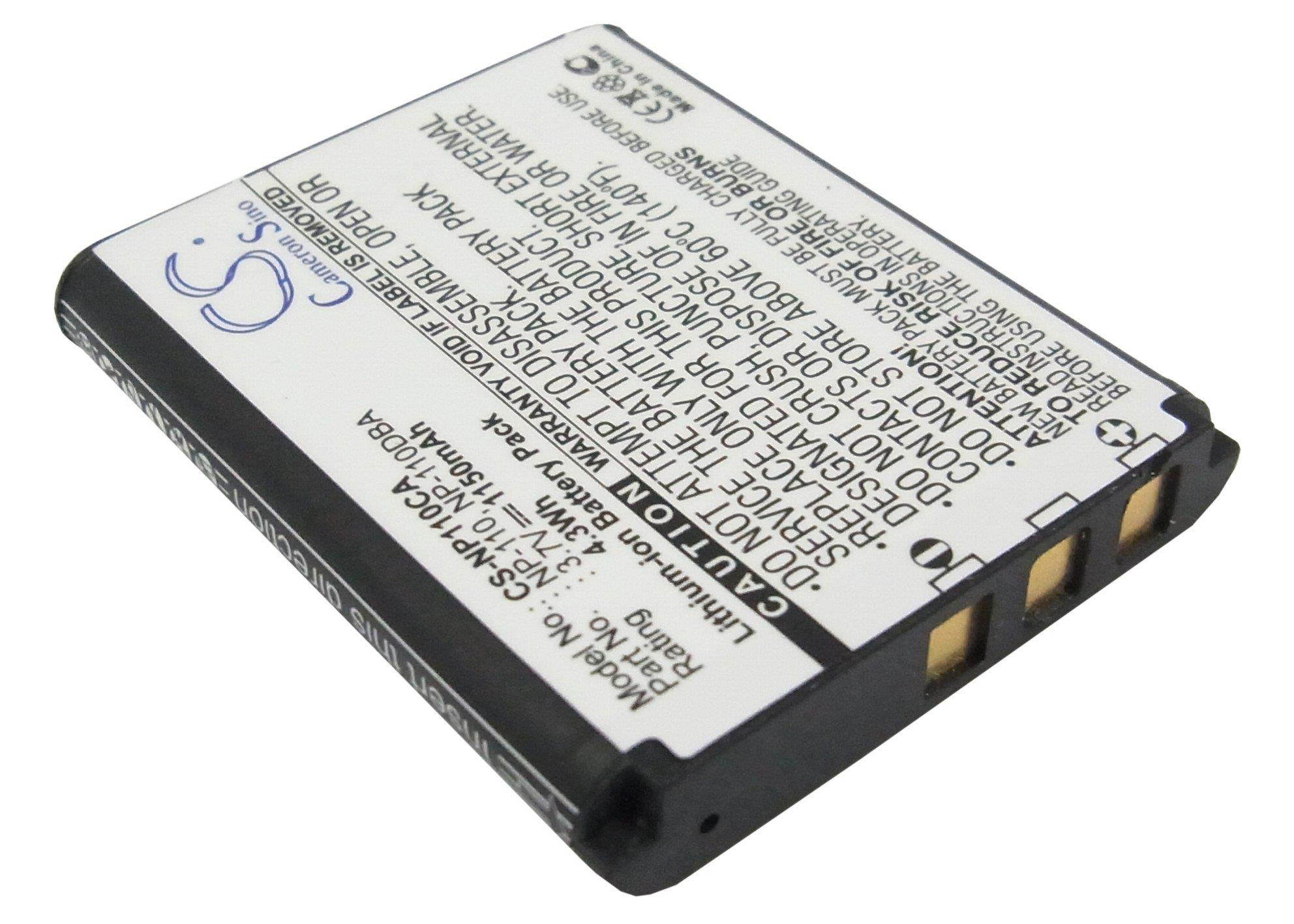 1150mAh Battery For CASIO Exilim Zoom EX-Z2300BK, Exilim Zoom EX-Z2300GD,