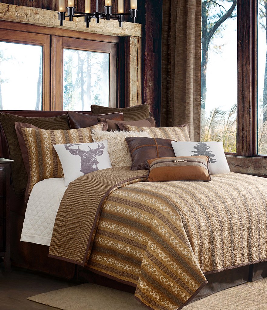 HiEnd Accents Hill Country Buckled Faux-Suede Breakfast Pillow