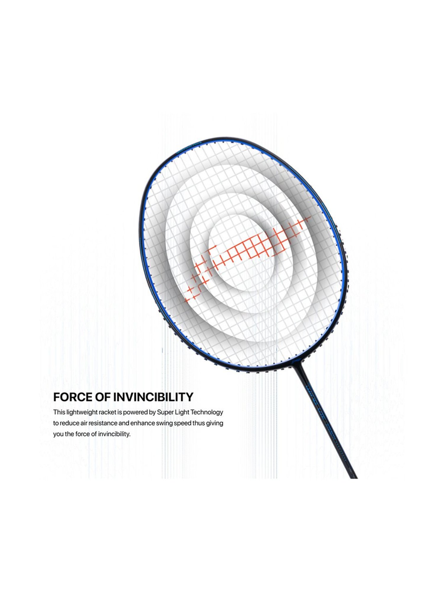Li-Ning Wind Lite Stealth Badminton Racket (Blue) Size - Medium