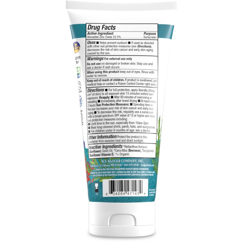 Badger Sport Mineral Sunscreen Cream - SPF 40 - 2.9 fl oz