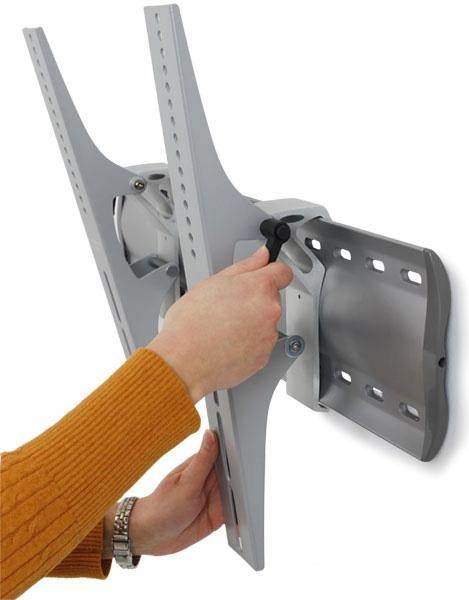 Ergotron TM Tilting Wall Mount - Mounting kit (wall plate, fasteners, 2 brackets) for LCD / plasma panel - aluminium, st