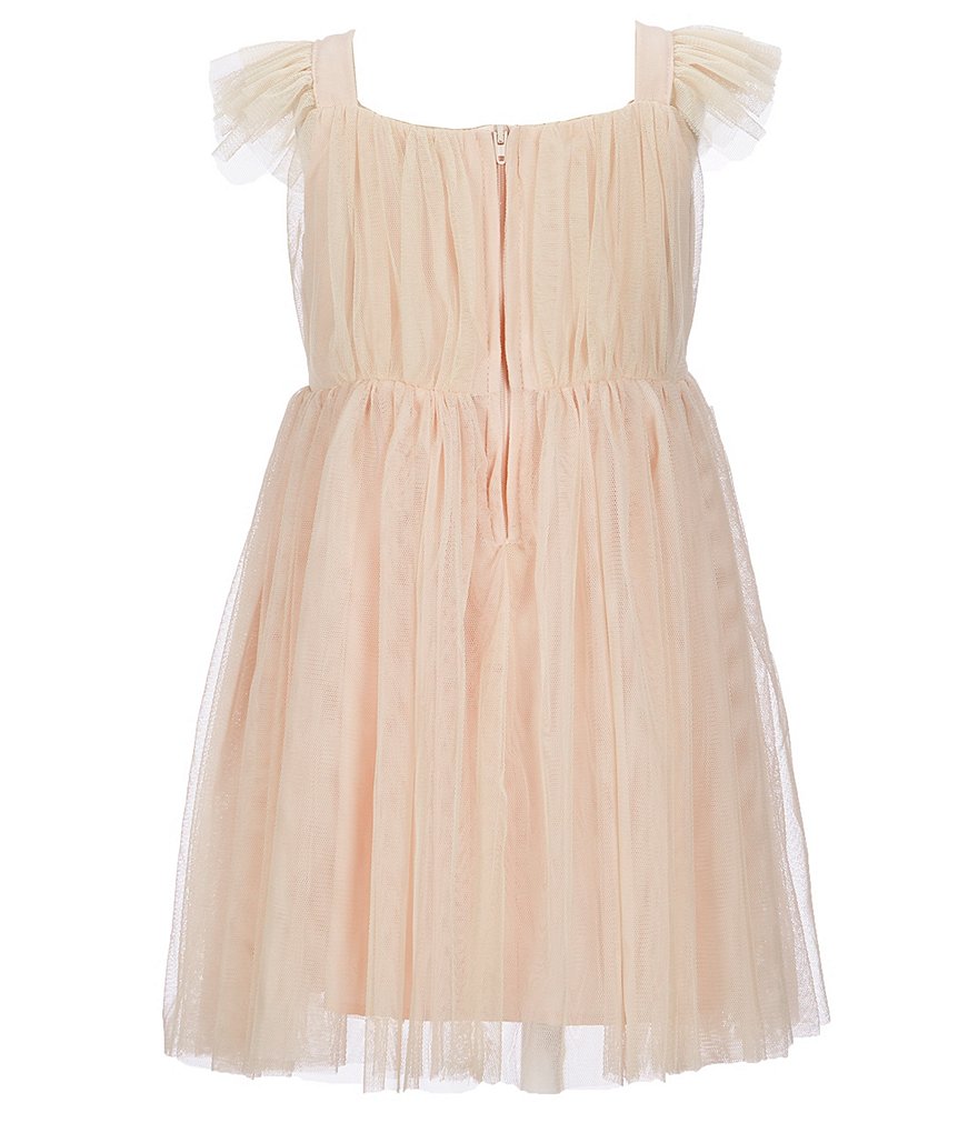 Popatu Little Girls 2-8 Tulle Flutter Sleeve Dress