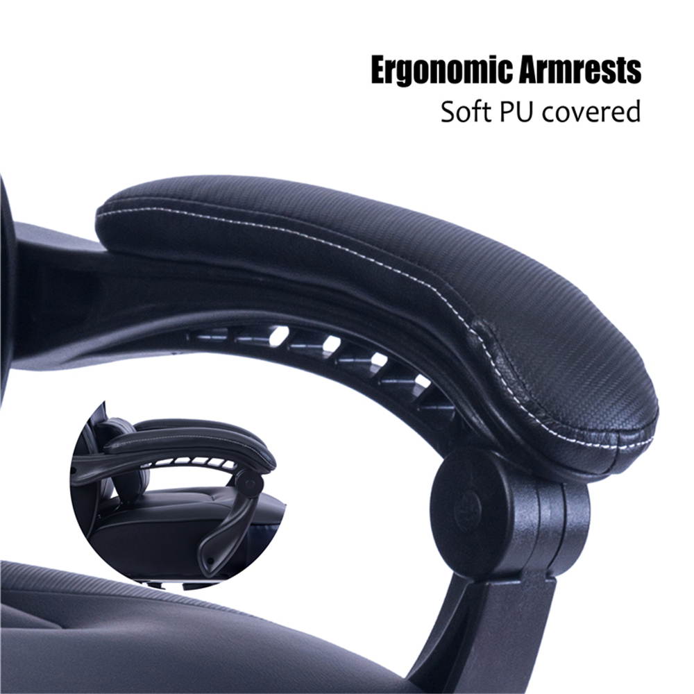 VON RACER Reclining Gaming Chair with Large Lumbar Support Cushion Racing Style Video Game PC Computer Gamer Gaming Chairs Ergonomic Office High Back Chair