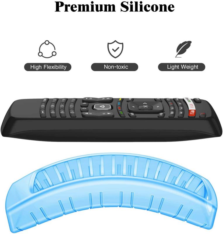 Fintie Remote Case for Vizio XRT112 / XRV4TV Smart TV Remote Controller, CaseBot (Honey Comb) Lightweight Anti-Slip Shockproof Silicone Cover for Vizio XRT112 / XRV4TV Remote, Sky Blue Glow