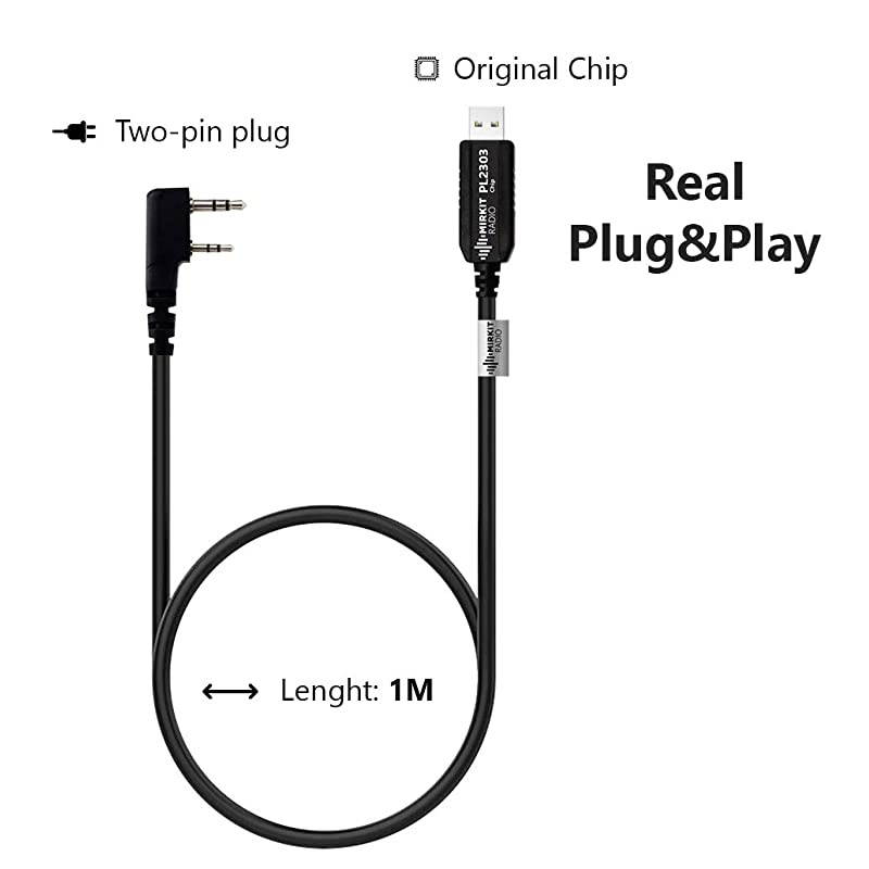 USB Baofeng Programming Cable Basic Model PL2303 Chip for Baofeng Two Way Ham Portable Radios UV5R 5RA 5R Plus 5RE bf F8HP UV3R Plus BF888SUV82 5RX3 GA2S BFF8+ H777 UV82HP
