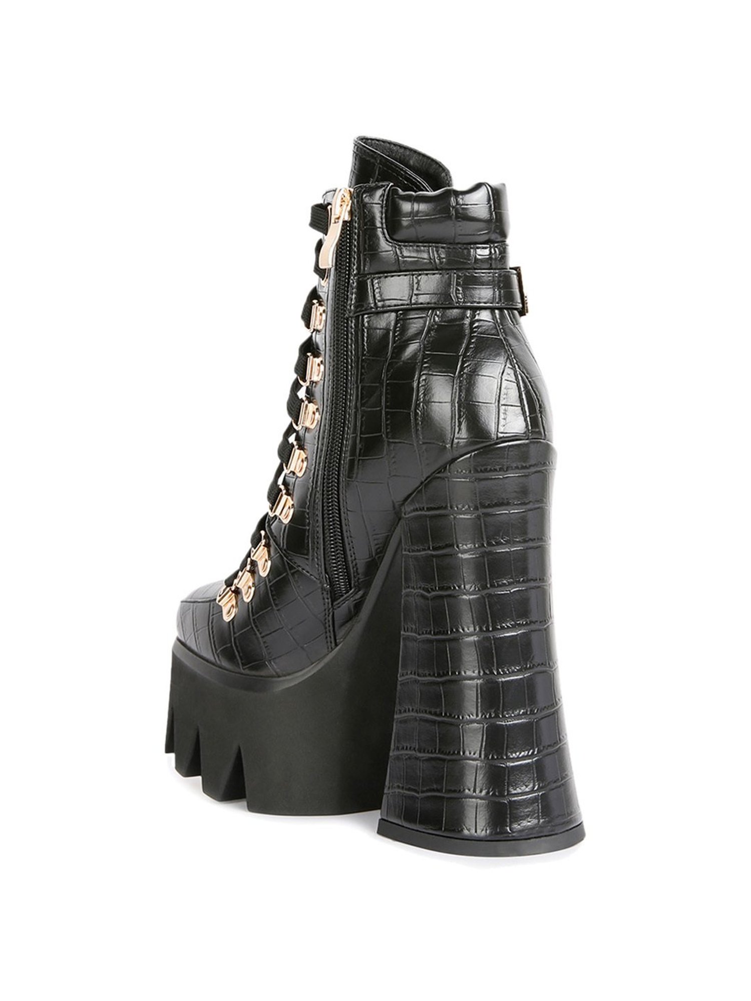 London Rag Women's Black Derby Boots