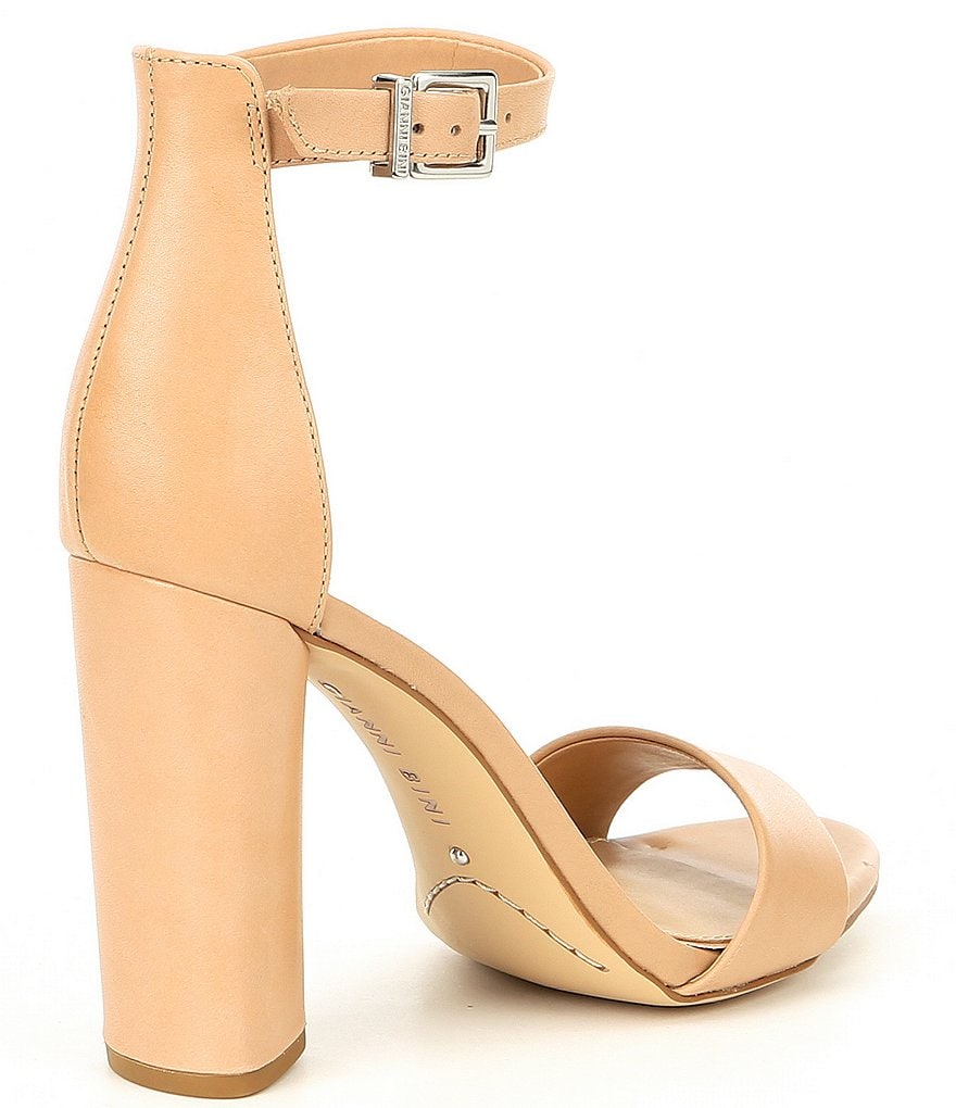 Gianni Bini Joenah Two Piece Ankle Strap Block Heel Dress Sandals