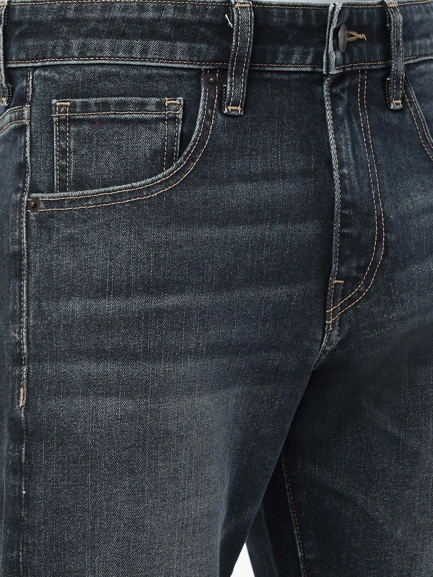 Passion Dark Blue Slim Fit Lightly Washed Jeans