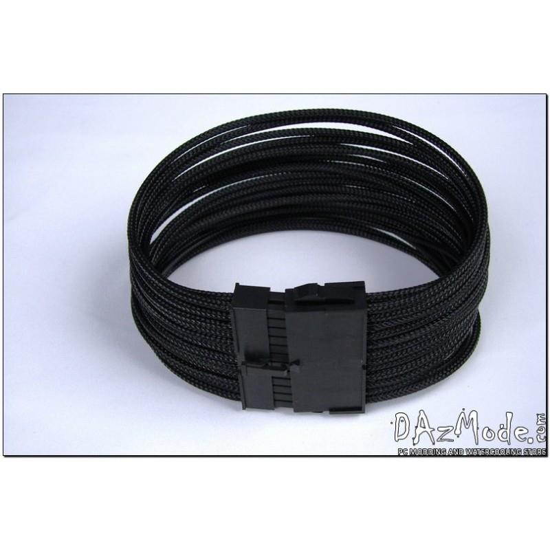 Darkside 24-Pin ATX 12" (30cm) HSL Single Braid Extension Cable - Jet Black (DS-0178)