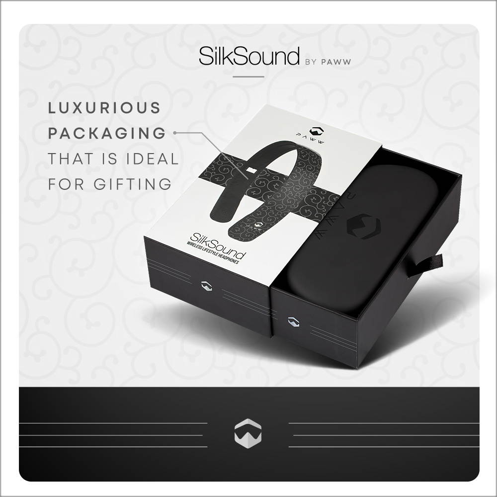 Paww SilkSound Headphones - Stylish Foldable Paww SilkSound Headphones - Stylish Foldable On-Ear Wireless Bluetooth Handsfree Calling with 8 Hours Playtime for Work Travel or Outdoor Use