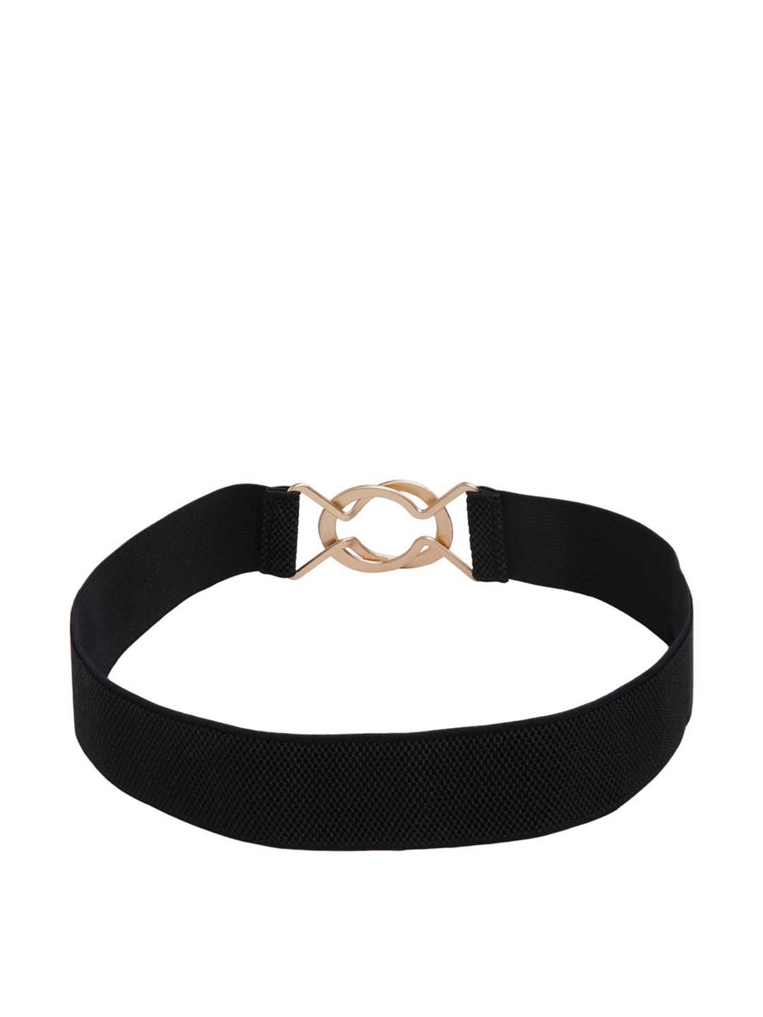 Crusset Black PU Waist Belt for Women