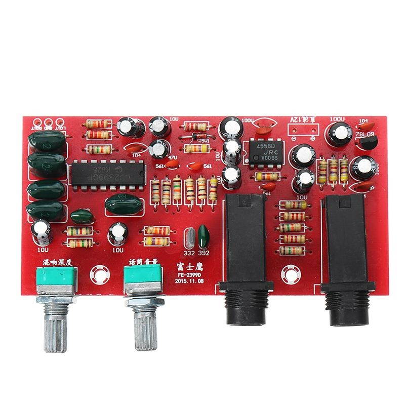 PT2399 NE5532 Karaoke board Microphone amplifier Board Preamplifier Reverberation Plate with Front Panel -