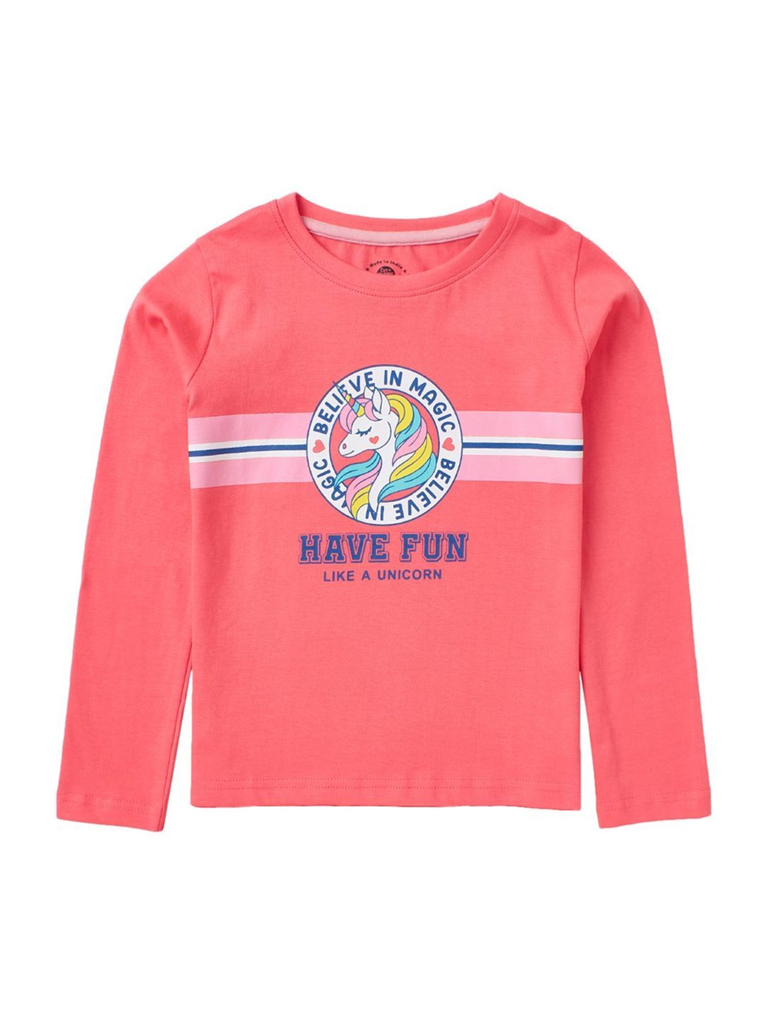 Cub McPaws Kids Multicolor Cotton Printed Full Sleeves T-Shirt (Pack of 3)