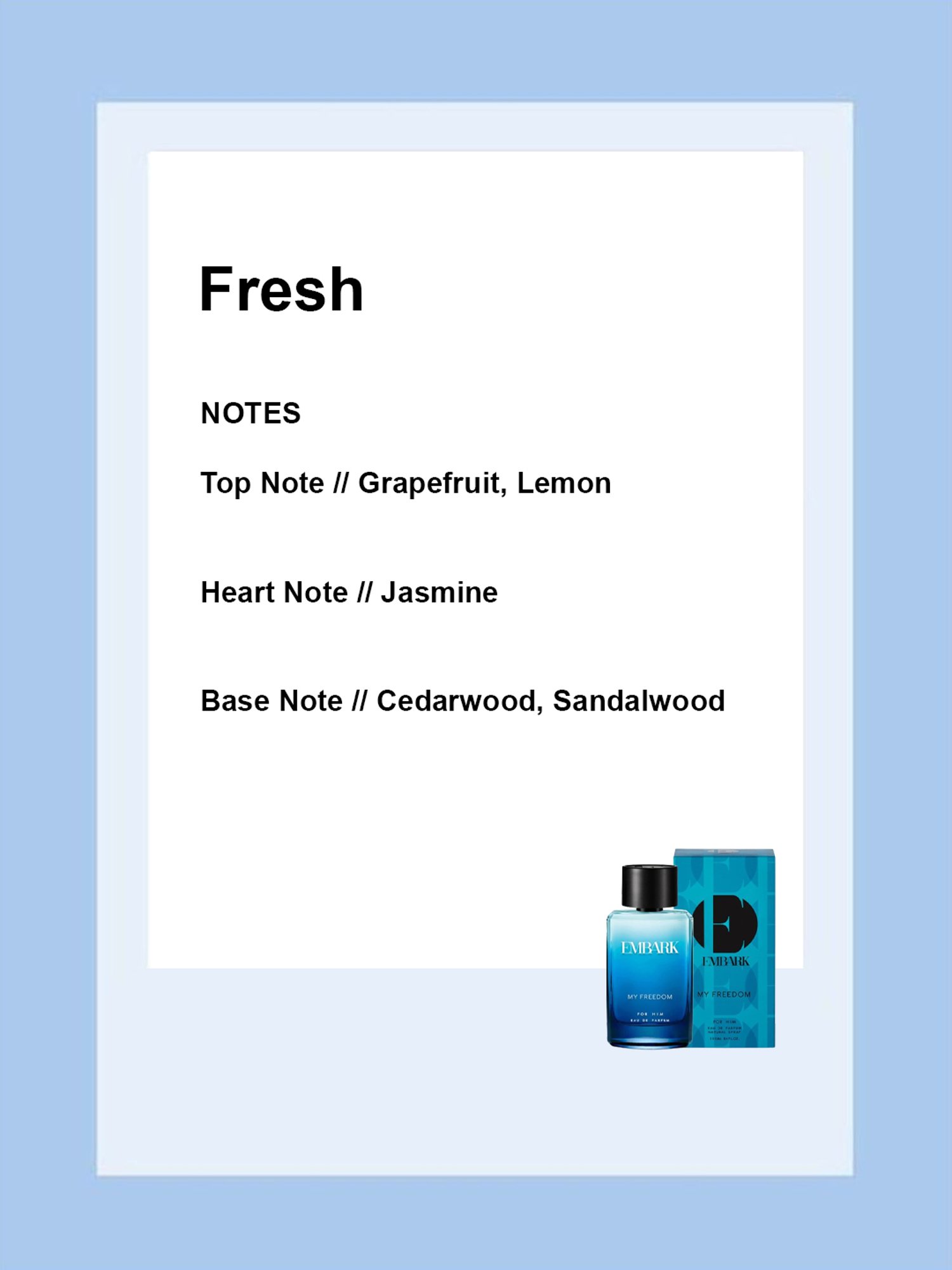 Embark My Freedom Eau de Parfum for Him - 100 ml