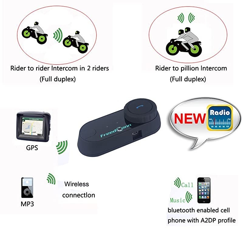 TCOMVB Hard Mic Motorcycle Helmet Communication Systems Bluetooth Headset Intercom TCOMVB Hard Mic 2PACK