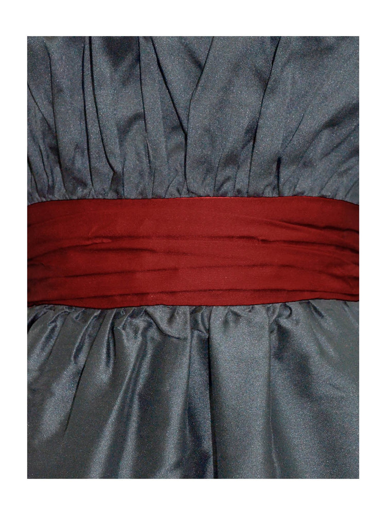 A.T.U.N. Grey & Maroon Solid Dress