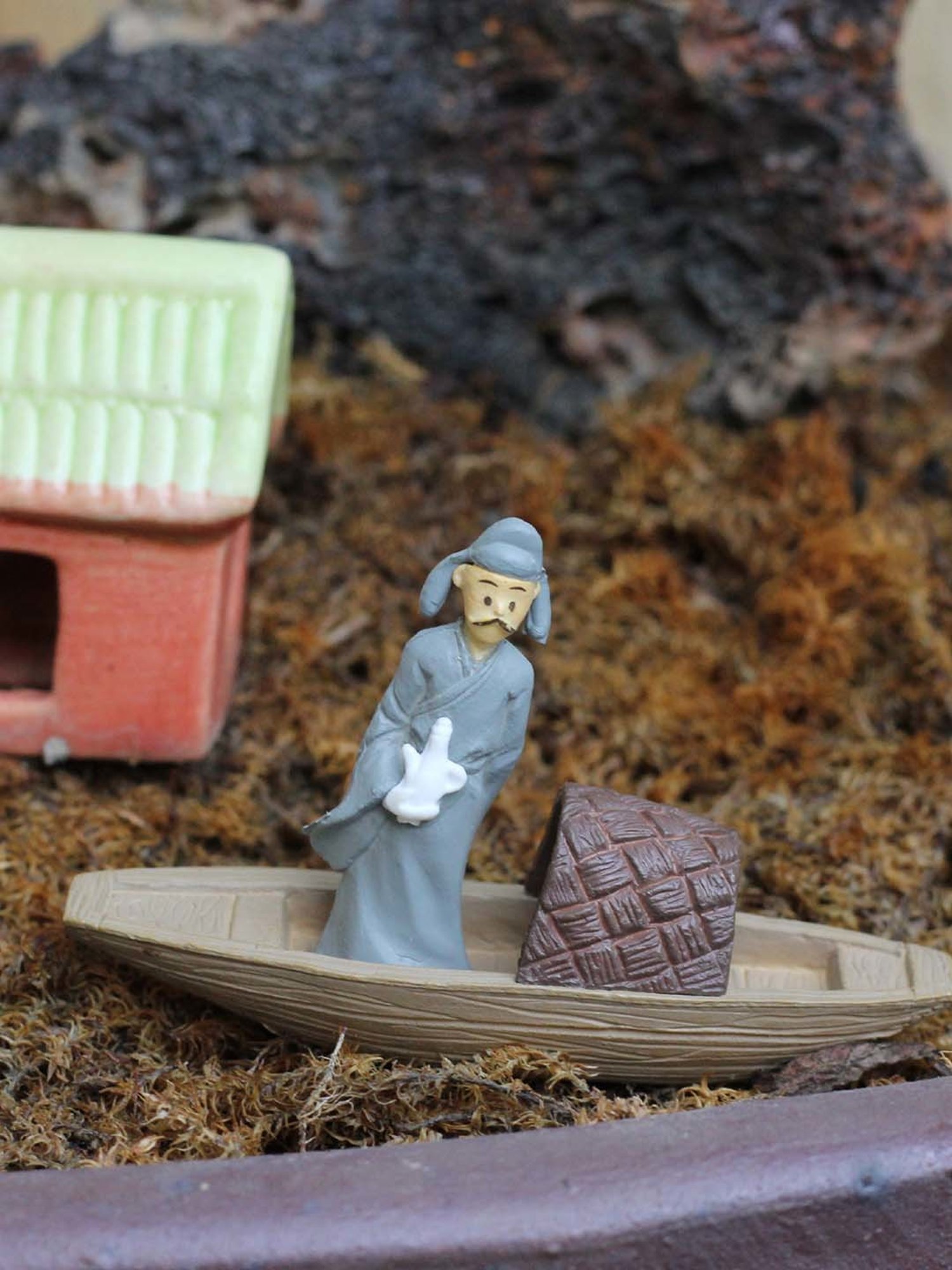 eCraftIndia Golden Handcrafted Engraved Palm Buddha Decorative Showpiece