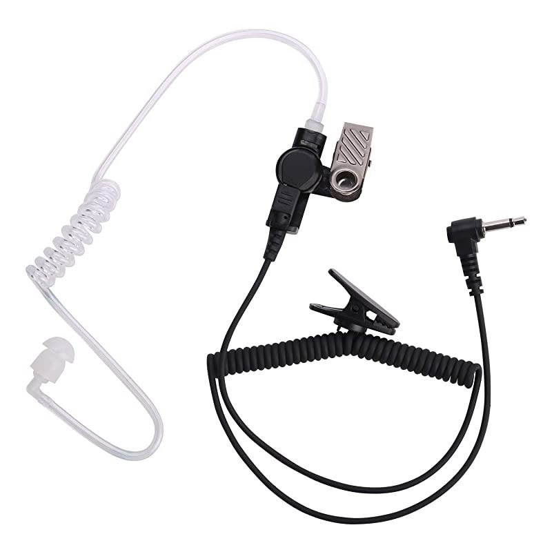 Two Way Radio Earpiece Noise Canceling Transparent Security Headset Walkie Talkie Headphone 35mm pin ReceiverListen ONLY for Any Motorola  Kenwood ICOM Single Pin Radio