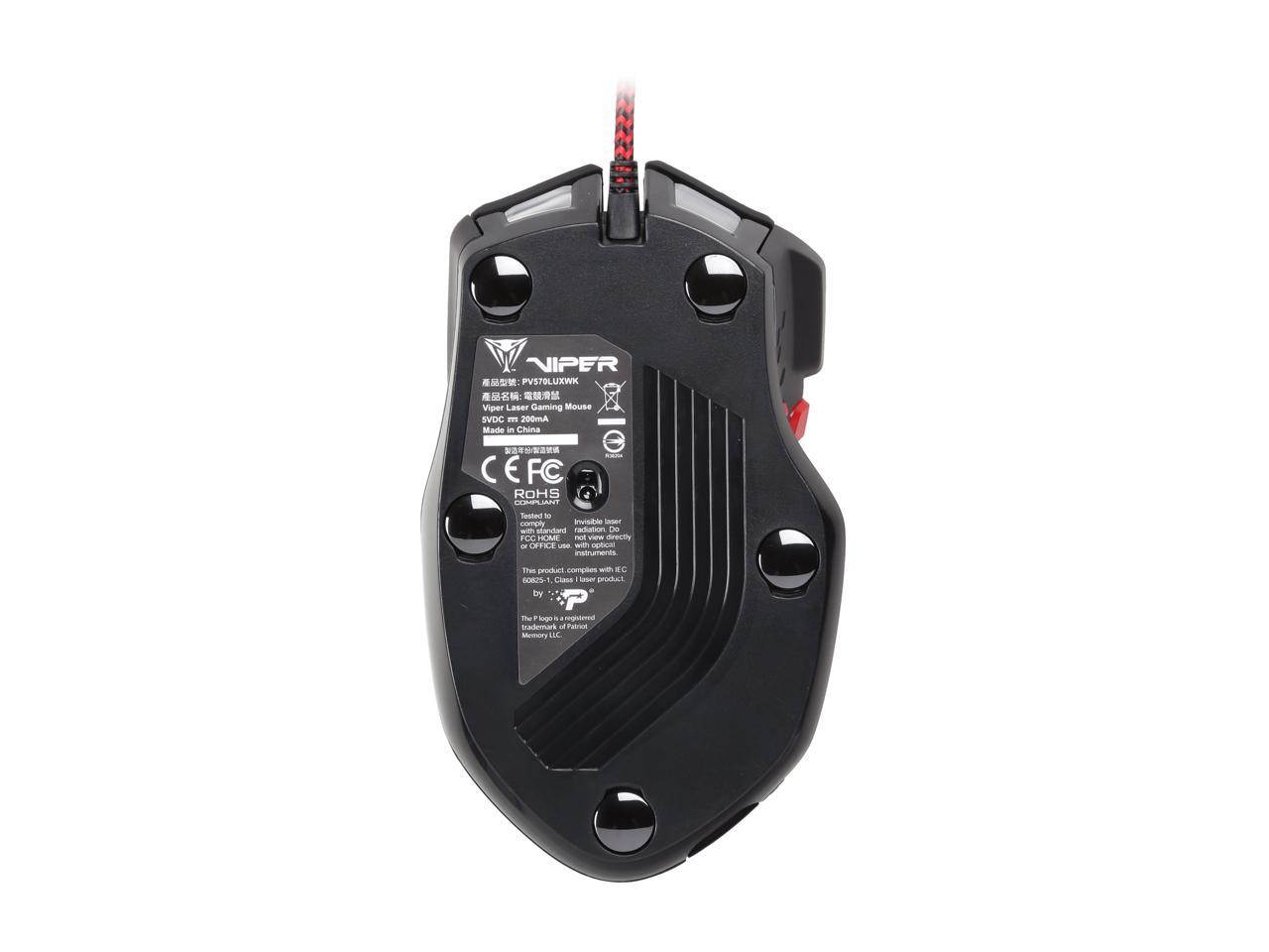 Patriot Viper V570 Full RGB Pro Laser Gaming Mouse, 12000 DPI Precision Sensor, 13 programmable macro Keys