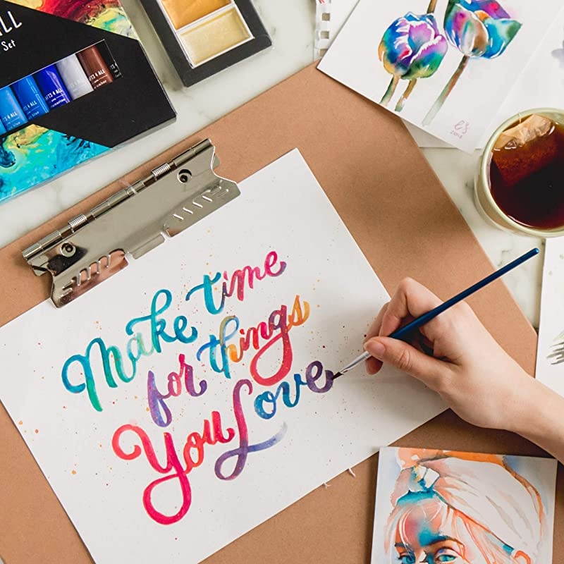 Paintbrushes 15 Piece Set for Detail Painting finetip Paint Brush Set Round Pointed Tips Nylon Hair for Acrylic amp Watercolor Paints