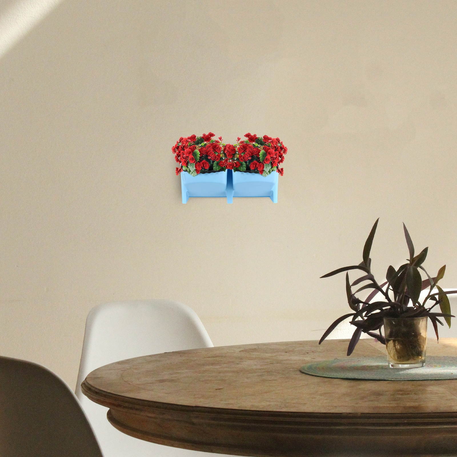 1 Set Colored Plastic Stackable Flowerpot Vertical Greening Pot for Home Garden Yard