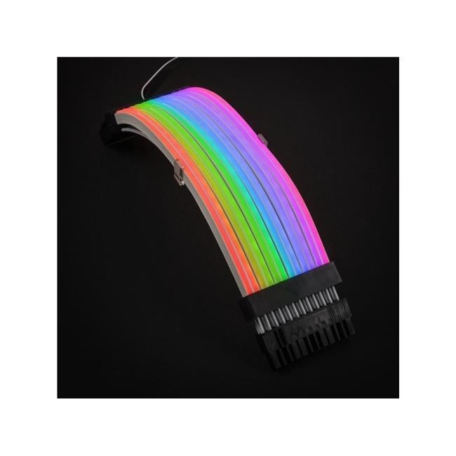 Graphics Card 6+2Pin 8Pin Male to Male Adapter Power Cable for Great Wall Dragon Module Power Supply with Net Cover,Black,about 58cm