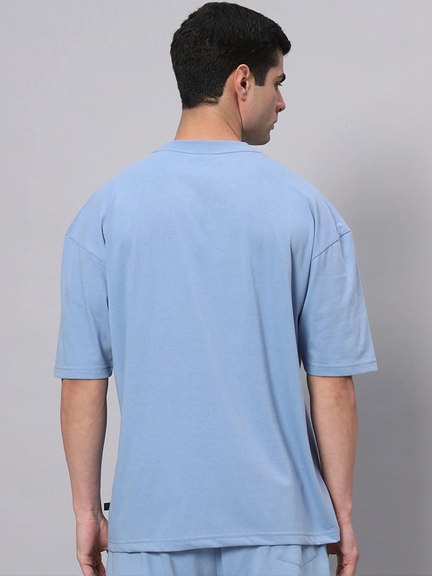 Griffel Aqua Cotton Loose Fit Printed T-Shirt