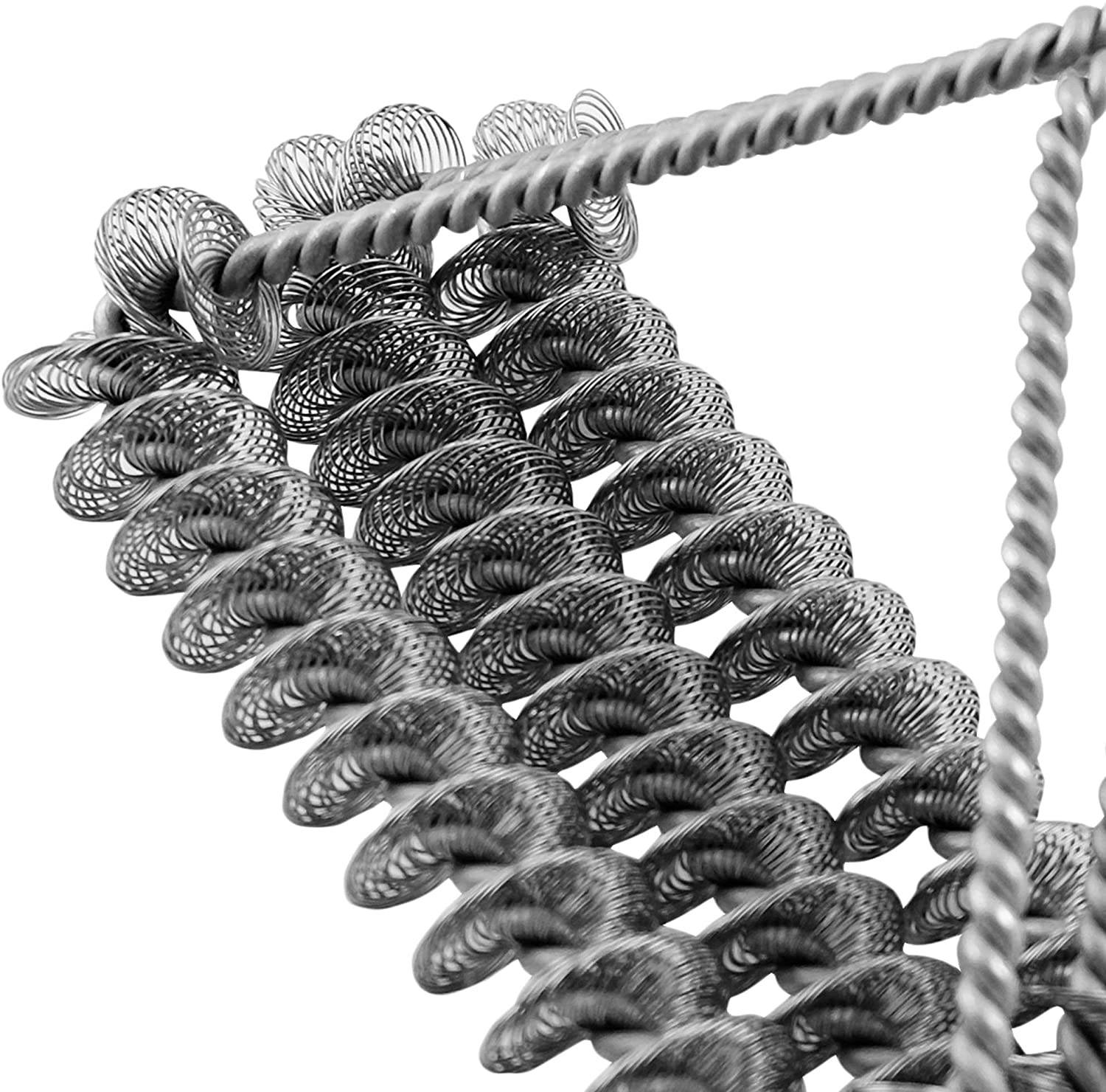 Permasteel PA-12001-AM Triple Head BBQ Grill Cleaning Brush Black, Stainless Steel