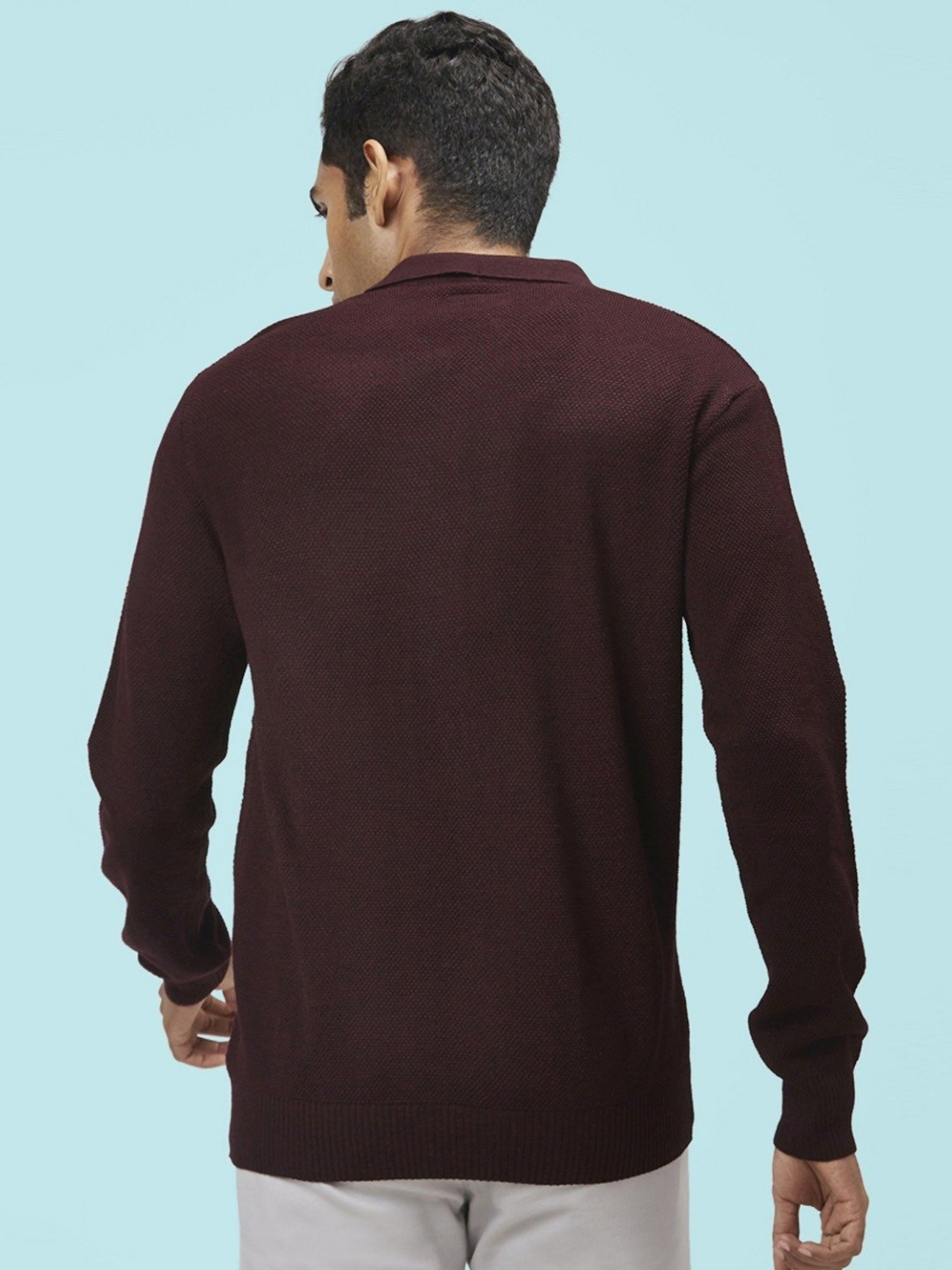 Byford by Pantaloons Wine Regular Fit Sweater