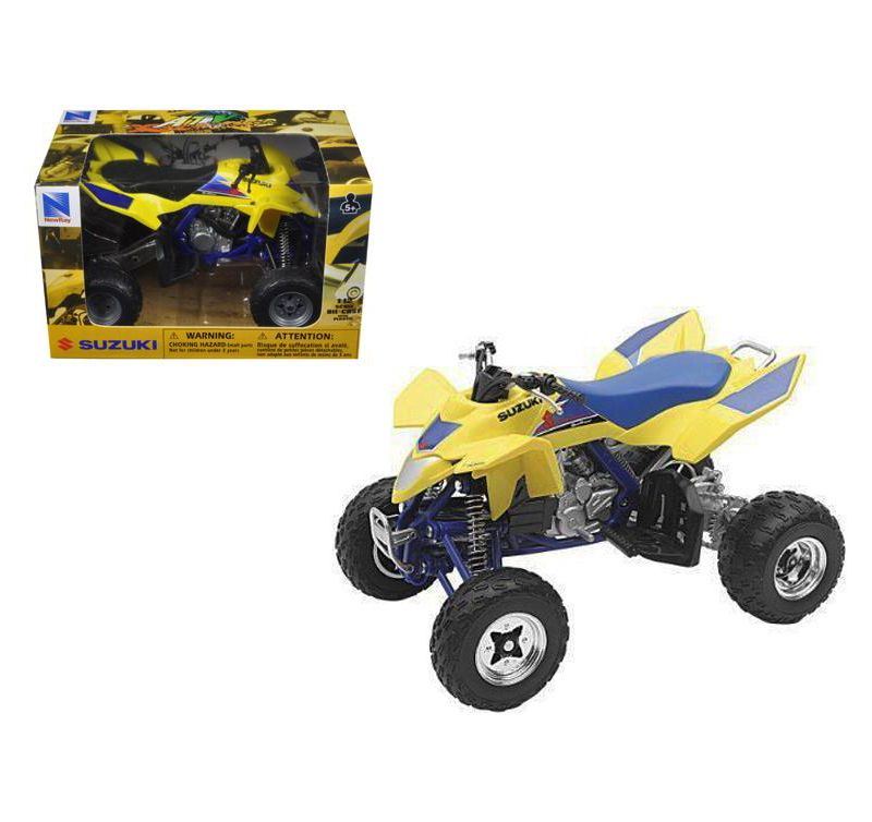 Suzuki Quad Racer R450 ATV Yellow and Blue 1/12 Diecast Model by New Ray