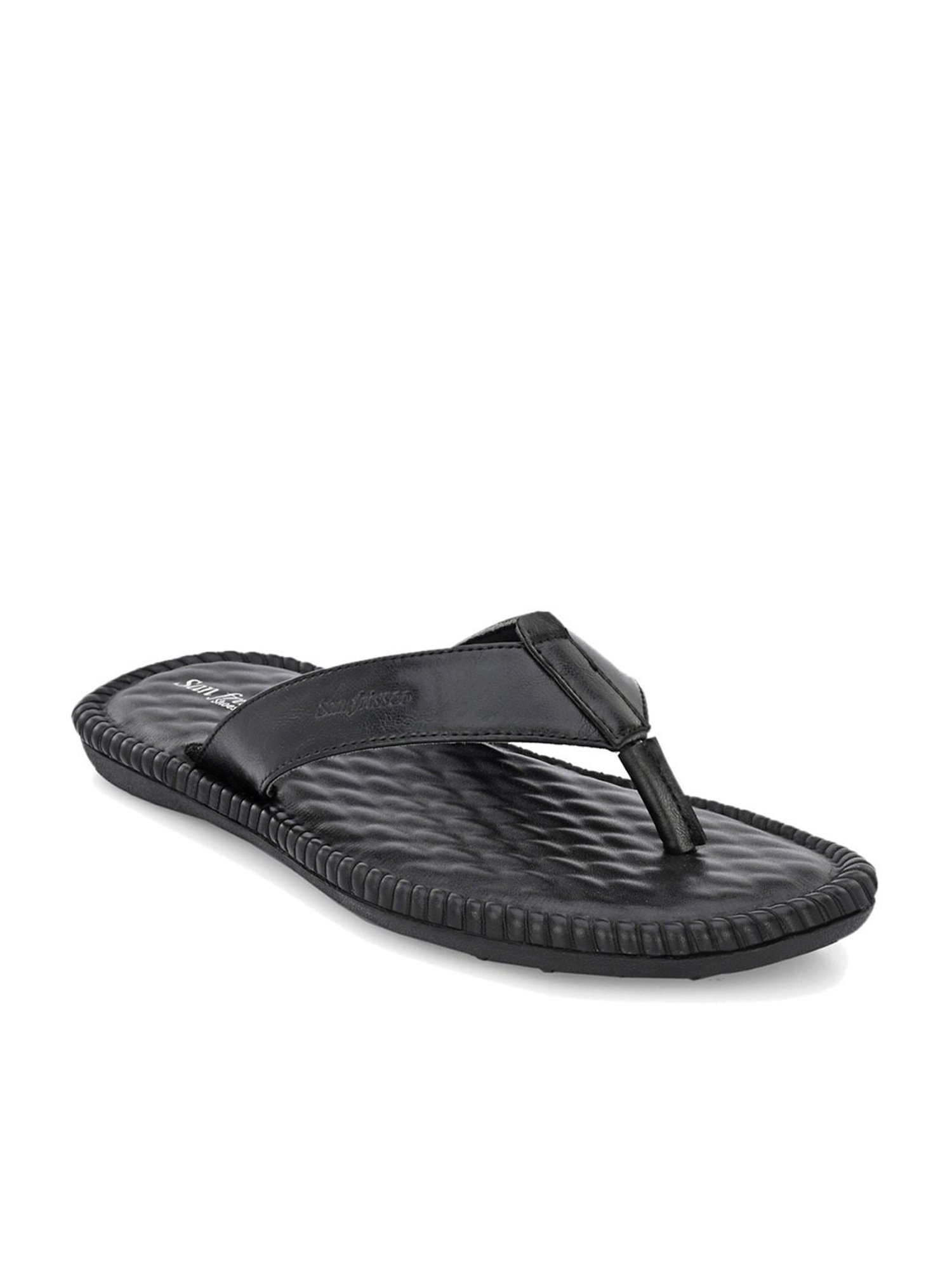 San Frissco Men's Black Thong Sandals