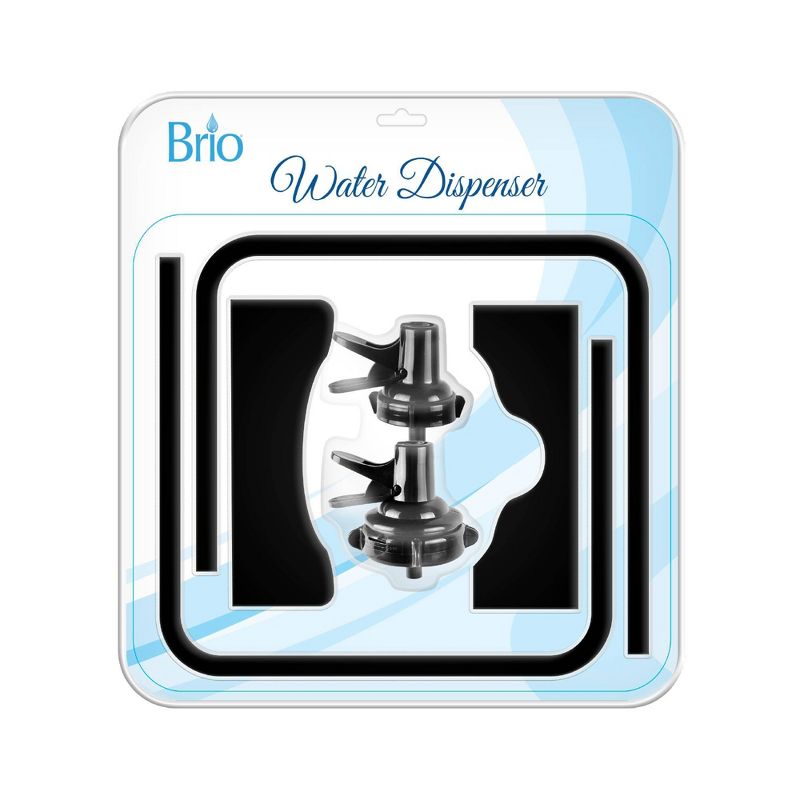 Brio Stainless Steel Black 3 to 5gal Water Jug Stand with Fast Flow Spout