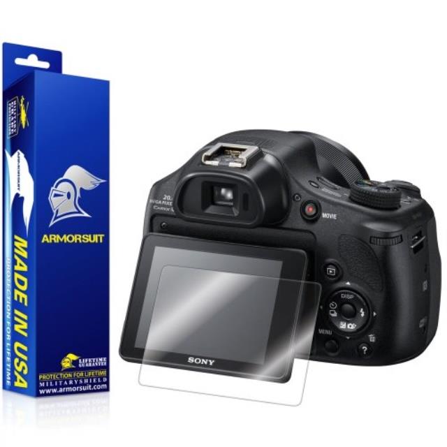 armorsuit militaryshield screen protector for sony dschx400v camera  max coverage antibubble hd clear film