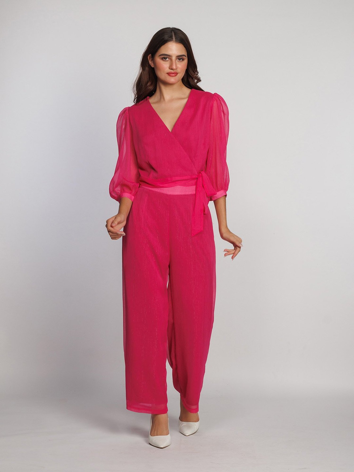 Zink London Pink Regular Fit Crop Top