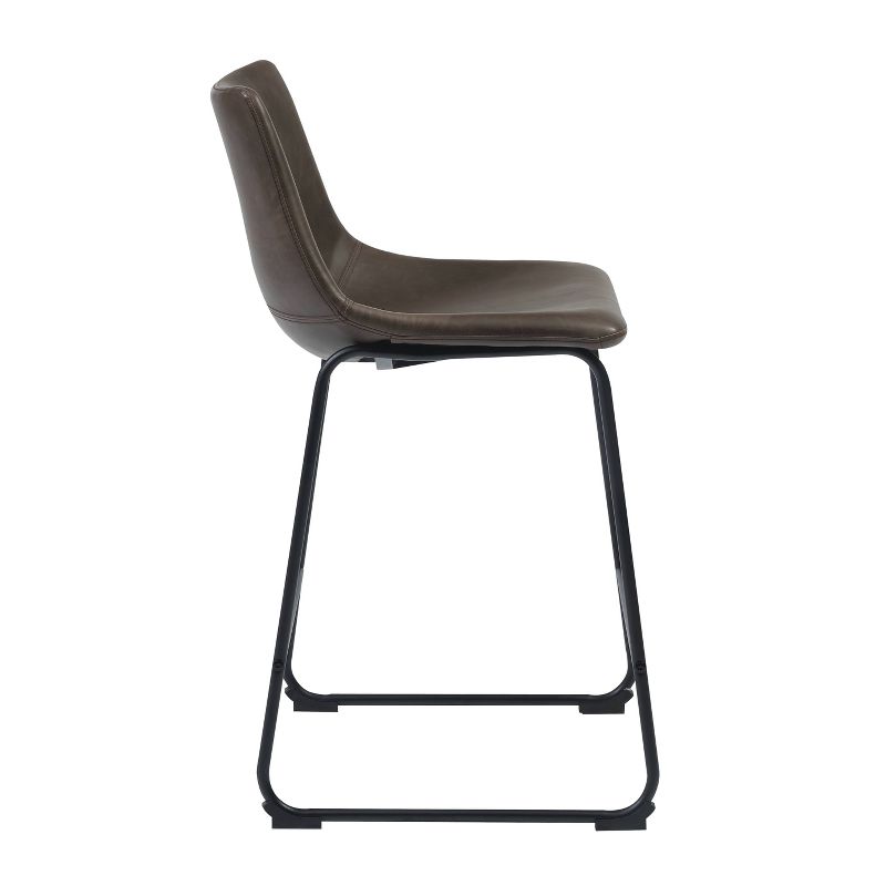 Set of 2 23.5" Private Reserves Counter Height Barstools Two-Tone Brown - Private Reserve