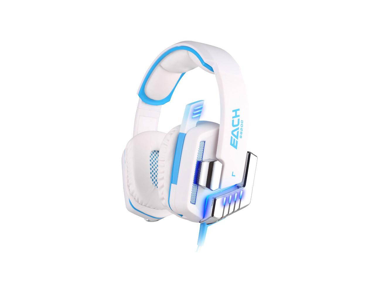 EACH G8200 7.1 Surround USB Vibration Over Ear Gaming Headset with Microphone LED Light for PC/PS3/PS4/XBOX 360