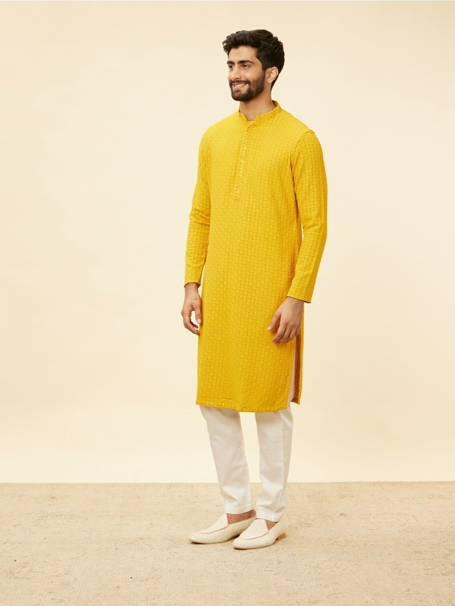 Sanwara Sea Green & White Cotton Regular Fit Chikankari Kurta Bottom Set