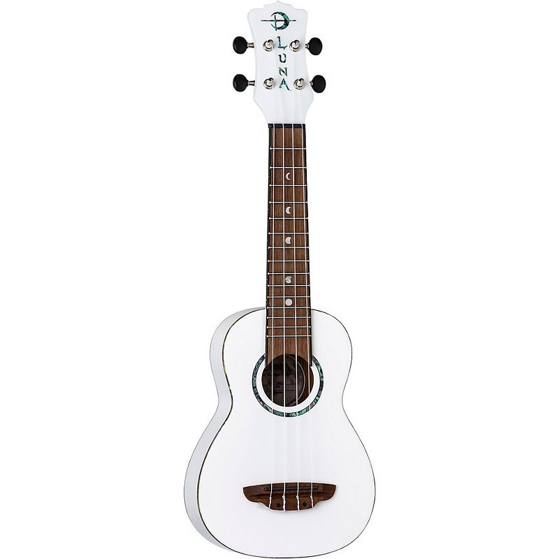 Luna Guitars Hau Snow Soprano Ukulele White