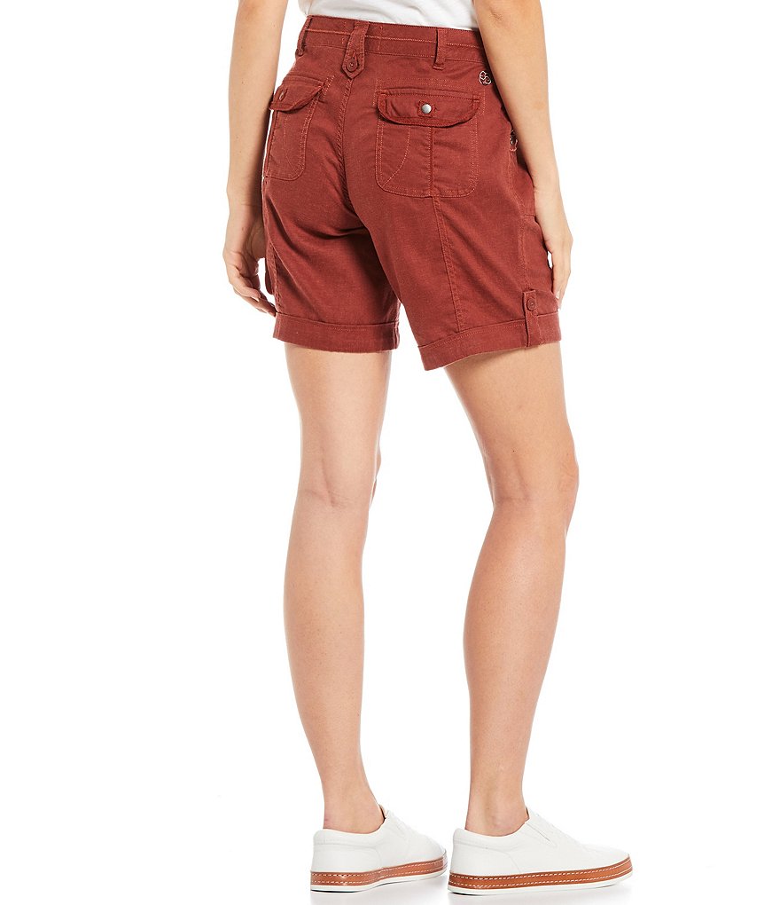 Aventura Temple Flat Front Mid Thigh Length Shorts