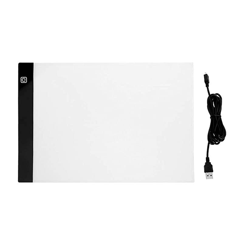 LED Light Box Tracer Board USB Power Cable Dimmable Brightness Portable LED Artcraft Tracing Ultra-Thin Light Pad Light Table Copy Board for Artists Drawing Sketching Comic Stencilling Tatoo